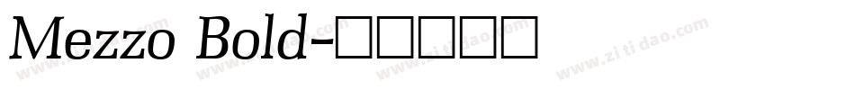 Mezzo Bold字体转换